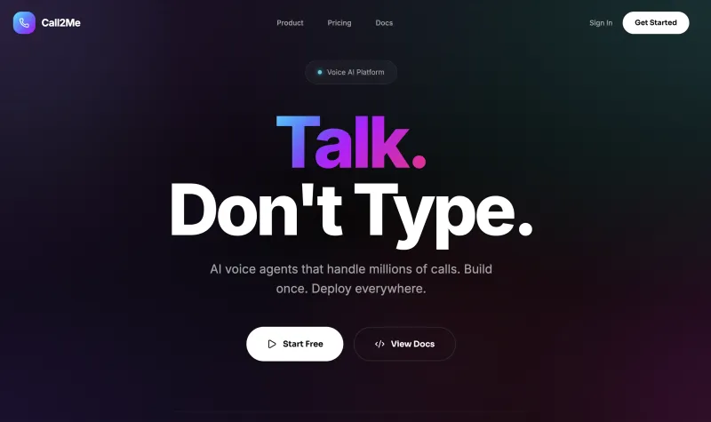 Call2Me - Voice AI Platform
